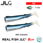 JLC Real Fish 6cm 2gr #01 Caballa Silikon Kuyruk (2 Adet)