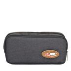 Çift Cepli Keten Kalem Çantası Kahve