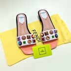 Fendi Taş Detaylı Kadın Terlik 8R6507-86