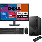 Dell Vostro 3030 mt Intel Core I5 12400 24GB Ddr5 256GB SSD 23.8" Fhd Windows 11 Home Amd RX550-4GB Masaüstü Bilgisayar 23N3030I5RX550H11 + Zetta USB Bellek