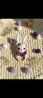 Amigurumi tavşan çıngırak hediyelik yenidoğan oyuncağı diş kaşıyıcı 