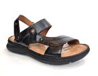 Ural Forelli Günlük Erkek Anatomik Deri Sandalet-Siyah