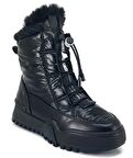 22K390 Guja İçi Kürklü  Kadın Spor Bot-Siyah