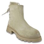 Albini 10003 Hakiki Deri Günlük Kadın Bot-Bej