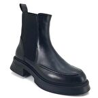 Albini 10087 Hakiki Deri Günlük Kadın Bot-Siyah