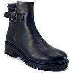 Venüs1950892Waterprof Günlük Hakiki Deri Kadın Bot-Siyah