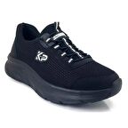 King Paolo 5121 Kadın Anatomik Günlük Ayakkabı-Siyah