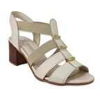 Venüs 185722 Günlük Hakiki Deri Kadın Sandalet-Bej