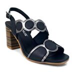 Venüs 2108513 Günlük Hakiki Deri Kadın Sandalet-Siyah