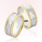 Sarı Beyaz Altın Alyans 6201