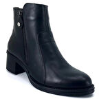 Mammamia 1920 Hakiki Deri Günlük Kadın Bot-Siyah