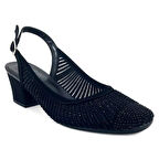 Beety 8662 Günlük Kadın Abiye Ayakkabı-Siyah Suet