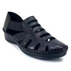 Venüs 18791395 Günlük Hakiki Deri Kadın Sandalet-Siyah