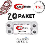 KLAS RULO Yazarkasa Pos Rulosu 56x14 mm 20 Paket 200'li Rulo