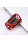 Toyota Avensis Parlak Anahtar Kılıfı Kırmızı Renk