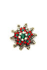 Kar Tanesi Broş - Kırmızı