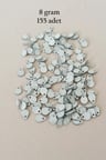 Oya Abiye Bileklik Kolye Pleksi Metalik Plastik Pul Gümüş Renk 8 gram 155 adet - BNC509