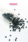 Dökme Cam Kum Boncuk Büyük Boy (6/0) 4 mm - 20 Gram - Siyah - BNC084