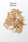 Oya Abiye Bileklik Kolye Pleksi Metalik Plastik Pul Altın Renk 24 gram 300 adet - BNC558