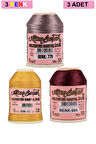 3 Adet Altınbaşak Oya ve Dantel İpi 20 gr - Royaleks - No: 672 - 604 - 770