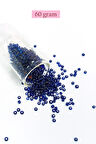 Dökme Cam Kum Boncuk (8/0) 3 mm - 60 Gram - Şeffaf Lacivert - BNC207