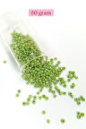 Dökme Cam Kum Boncuk (8/0) 3 mm - 60 Gram - Çimen Yeşili - BNC193