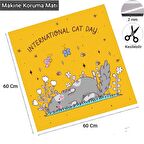 Valerine Life Çamaşır Kurutma Makinesi Örtüsü Matı Kaymaz Sıvı Geçirmez Koruyucu Yıkanır Ped 60x60cm