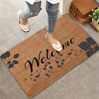Valerine Life Ceviz Yaprağı Welcome Kapı Önü Paspası 45x70cm
