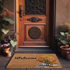 Valerine Life Sonbahar Çınar Ağacı Welcome Kapı Önü Paspası 45x70cm