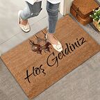 Valerine Life Üçlü Kandil Hoş Geldiniz Kapı Önü Paspası 45x70cm