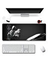 SonicTouch Kartalın Efendisi Siyah Beyaz Pürüzsüz Sıvı Geçirmez XXL Gamer Klavye Mousepad 40x90cm