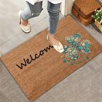 Valerine Life İyi Şans Yoncası Welcome Kapı Önü Paspası 45x70cm