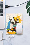 SonicTouch Boya Seti Temalı Pürüzsüz Yüzey Kaymaz Taban Dikişsiz Kenar Gamer Oyuncu Mouse Pad 19x23cm