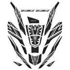 Gogo Honda PCX (2020-2024) Tank Pad Set 001 Siyah/Beyaz