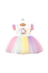 Baskılı UNICORN Kız Elbise 1/4 yaş