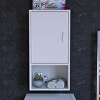 Modilayn ŞİLE 45 x 85 x 32,5 cm Makine Üstü Asma, Pratik Çok Fonksiyonlu Düzenleyici Banyo Dolabı