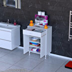 Modilayn EMİR 65 x 88 x 32,5 cm 1 Çekmece 2 Kapak 3 Raf 4 Bölme Çok Amaçlı Banyo & Mutfak Dolabı 