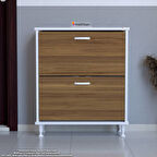 Modilayn UMAY Kapı Önü 72 x 86 x 25, 5 cm’ lik 2 Düşer Kapak 4 Göz Bölmeli Ayakkabılık