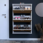 Modilayn VARBİ Asma Antre 72x115x26 cm’lik 3 Düşer Kapak 6 Göz Bölmeli Ayakkabılık