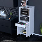 MODİLAYN BİRCE LİNA 65 x 162,4 cm Çekmeceli Kapaklı Ankastre Fırın Ve Mutfak Dolabı