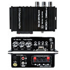 MagicVoice Streo Ev ve Otomobil Tipi 12 Volt 100 Watt Motosiklet Amfi Bluetooth 2USB (154X80X42Mm)