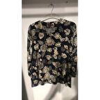 LARCİVERT YAPRAK DESNLİ BULUZ