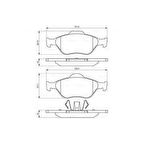 Ford Fiesta IV 1.3  1.4 2001 2008 arası 0986495220 Ön Fren Balatası Bosch