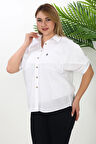 %100 Cotton Yazlık Organik Büyük Beden Kadın Gömlek