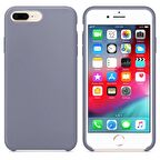 Apple iPhone 8 Plus Altı Açık Liquit Lansman Silikon Elegant Mavi