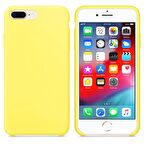 Apple iPhone 7 Plus Altı Açık Liquit Lansman Silikon Limon Sarısı