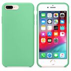Apple iPhone 7 Plus Altı Açık Liquit Lansman Silikon Mint Yeşil
