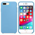 Apple iPhone 8 Plus Altı Açık Liquit Lansman Silikon Gök Mavisi