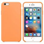 Apple iPhone 6 Plus Altı Açık Liquit Lansman Silikon Kehribar Turuncusu