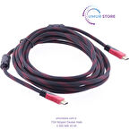 HDMI Kablosu Gold 1.4V 3D 4K Örgülü 5mt